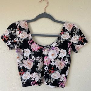 Floral Crop Top, baby doll T